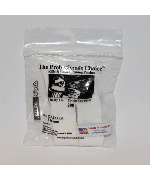 Pusselapper i Bomull Nr.14: Kaliber 22/.223 cal./5.56mm