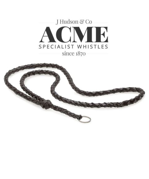 Acme Fløytebånd - Flettet brunt lær 
