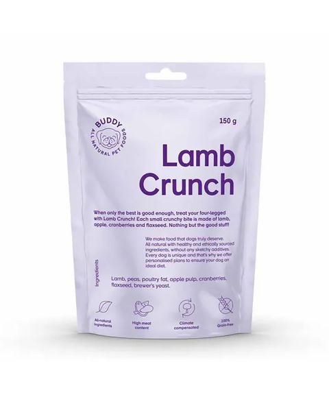 Buddy Crunchy Snack Lam & Tranebær 150g