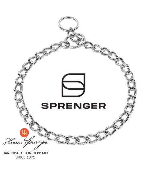Sprenger Kjettinghalsbånd - Runde lenker - Forkrommet – 3,0 mm