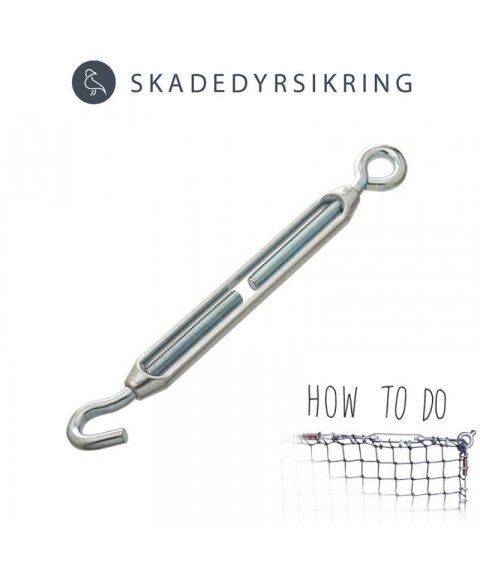 Strekkfisk rustfri - med krok og øye - M6 - 4 stk pr eske